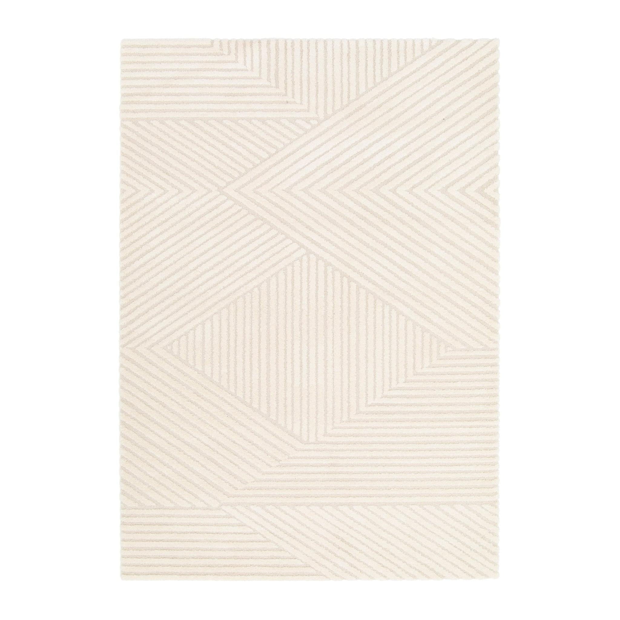 AFK Living vloerkleed Sacha - reliëfeffect - beige - 120 x 170 cm