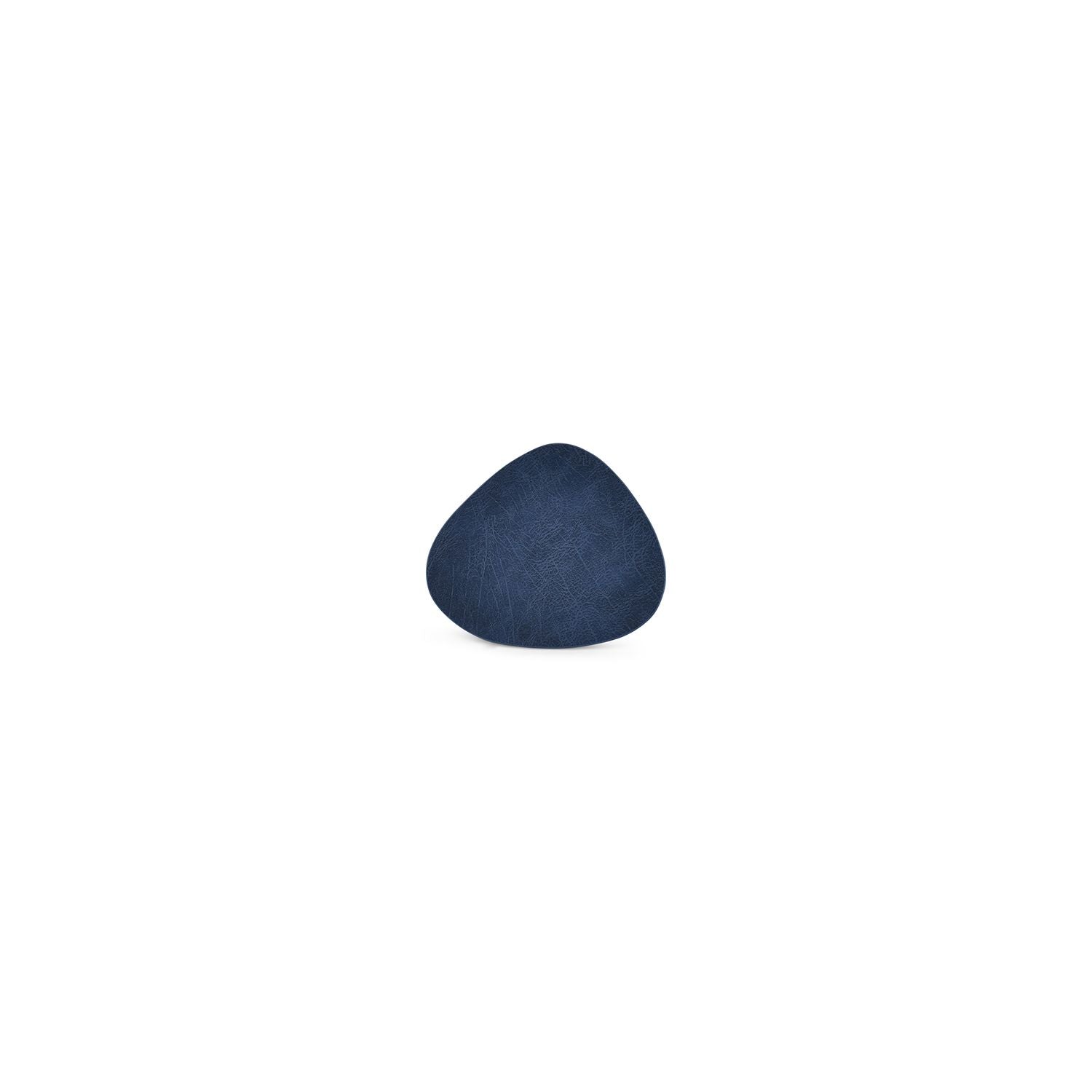 Bonbistro - Glasonderzetter 11x10cm lederlook blauw Layer - Set van 4