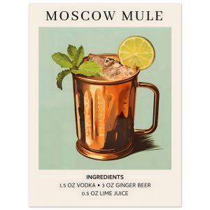 Artfulprints Poster Moscow Mule cocktail II – Ingrediënten – 30×40 cm Artfulprints Poster Moscow Mule cocktail II – Ingrediënten – 30×40 cm