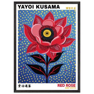 Artfulprints Poster met Lijst Yayoi Kusama – Red rose and dots – 50×70 Artfulprints Poster met Lijst Yayoi Kusama – Red rose and dots – 50×70