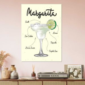 Artfulprints Margarita cocktail – Illustratie poster 70×100 cm Artfulprints Margarita cocktail – Illustratie poster 70×100 cm