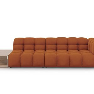 Cosmopolitan Design linker modulaire bank Sky 4-zits, flueel, terracot Cosmopolitan Design linker modulaire bank Sky 4-zits, flueel, terracot
