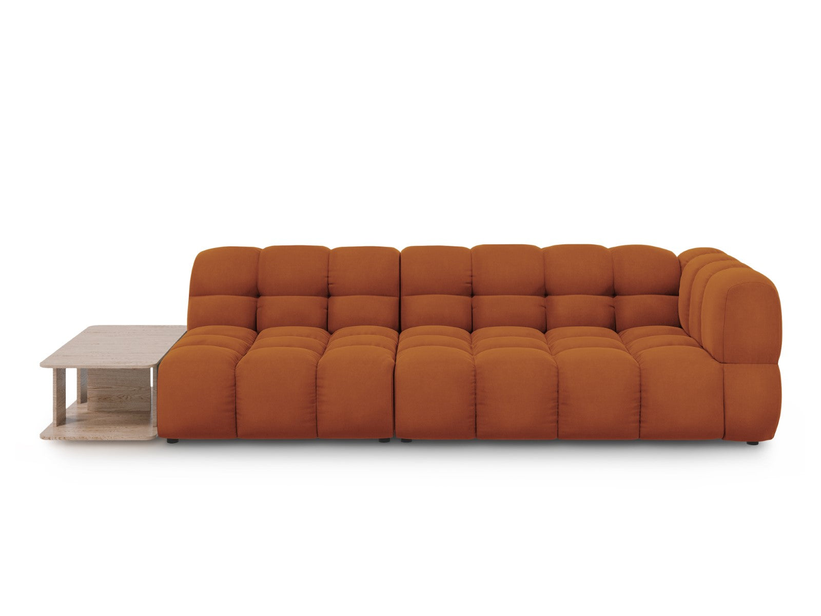 Cosmopolitan Design linker modulaire bank Sky 4-zits, flueel, terracot