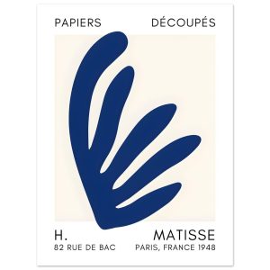Artfulprints Poster Matisse – Aquatic impression navy blue II – 30×40 Artfulprints Poster Matisse – Aquatic impression navy blue II – 30×40