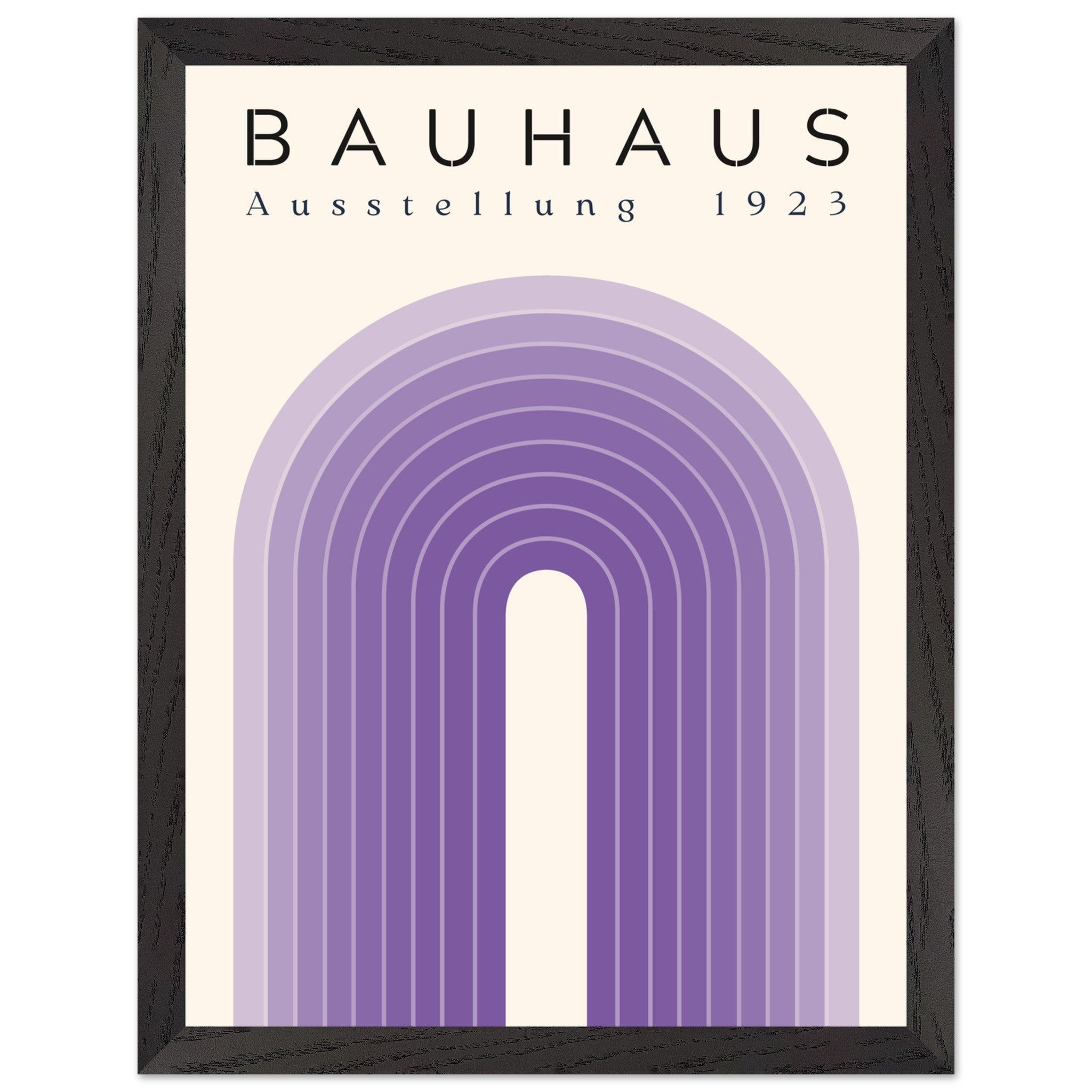 Artfulprints Poster met Lijst Bauhaus - Purple rainbow - 30x40 cm - Pa