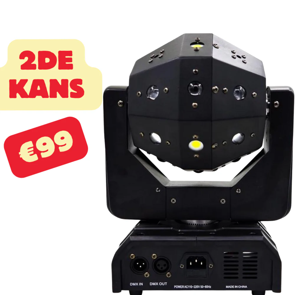 3 in 1 Discobol Moving Head Roterend Met Laser Par + Strobe
