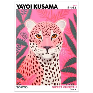 Artfulprints Poster Yayoi Kusama – Sweet cheetah – 50×70 cm – Roze Artfulprints Poster Yayoi Kusama – Sweet cheetah – 50×70 cm – Roze