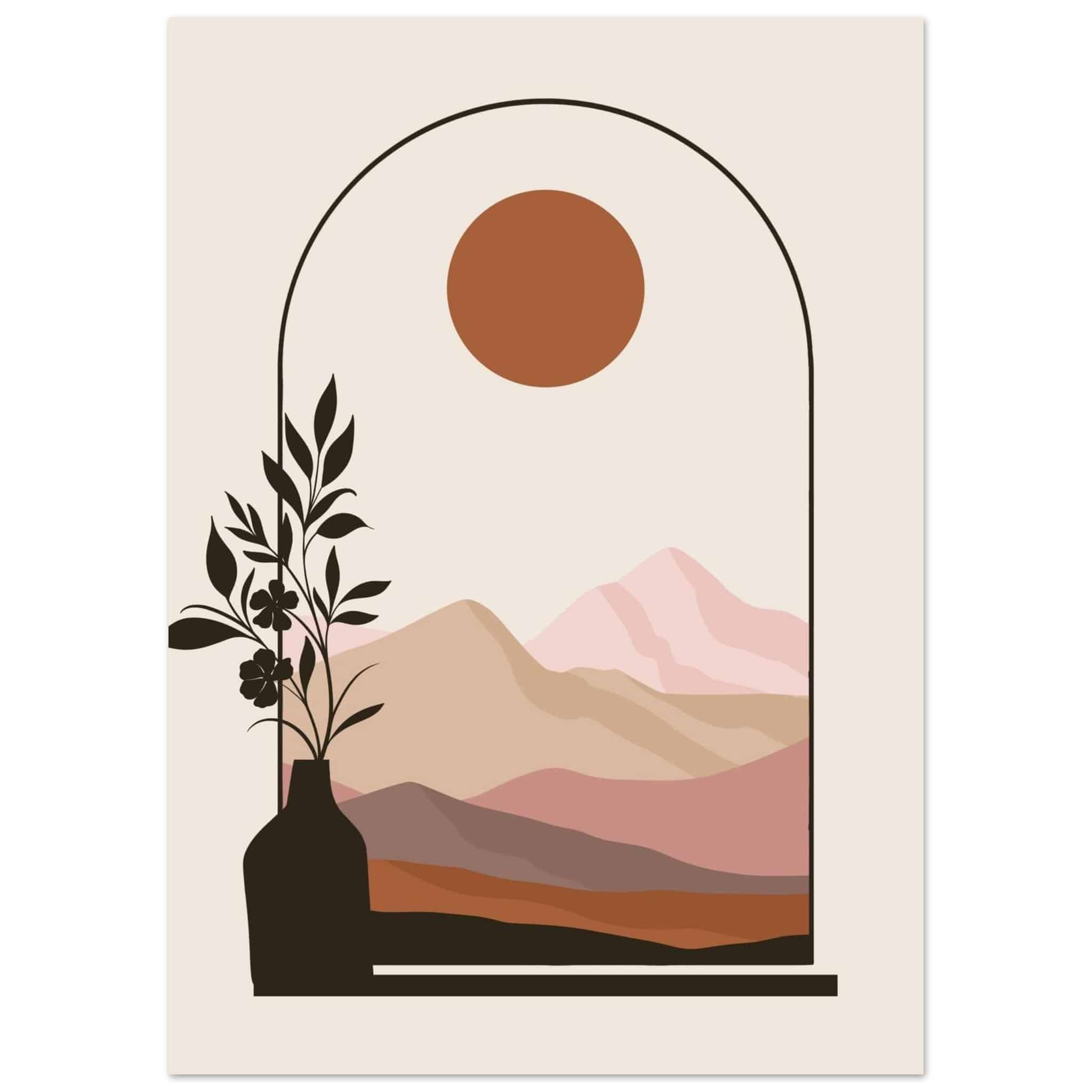 Artfulprints Poster Boho – Blush horizon - 50x70 cm - beige
