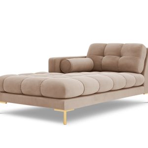 Cosmopolitan Design linker meridiaan Bali flueel, beige – 185x102x75cm Cosmopolitan Design linker meridiaan Bali flueel, beige – 185x102x75cm