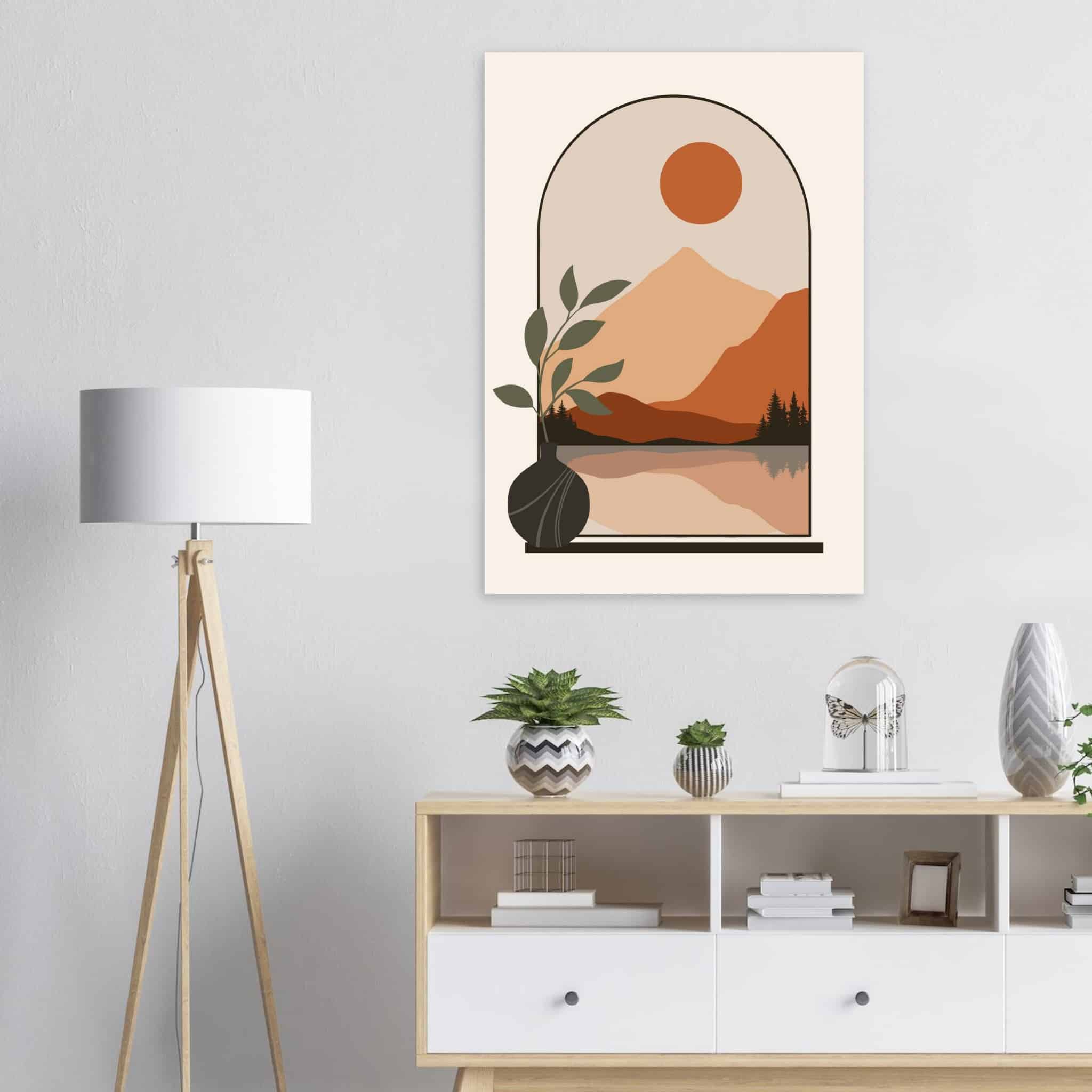 Artfulprints Poster Boho – Arched landscape - 70x100 cm - Meerkleurig