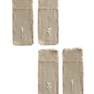 Calma House Bestekhoes (set van 4 stuks) Spring – Steenkleur – 21×8 Calma House Bestekhoes (set van 4 stuks) Spring – Steenkleur – 21×8