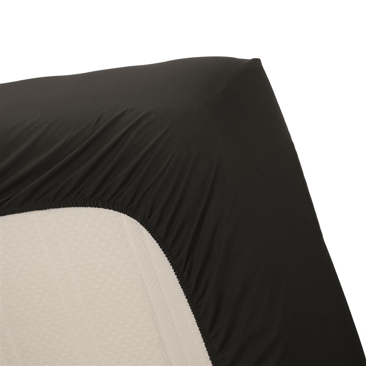 Ambiante hoeslaken Cotton Uni HL - 180x220 cm - zwart