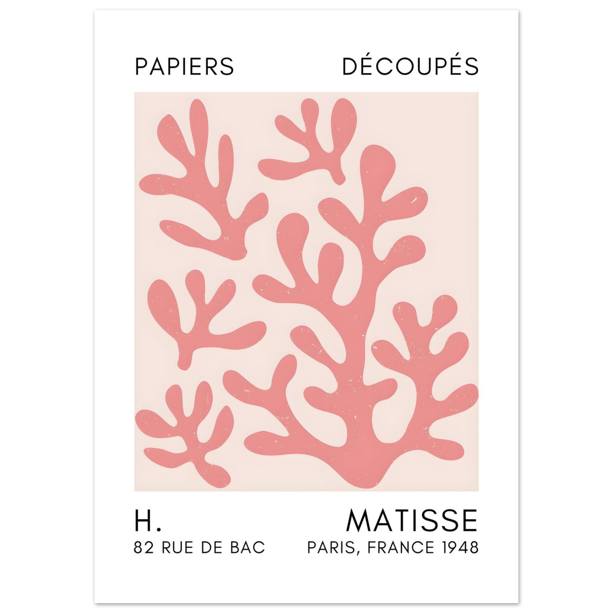 Artfulprints Poster Matisse – Coral shadows taupe - 50x70 cm - Taupe