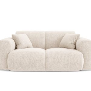 Cosmopolitan Design Bank Nolio 2-zits, chenille, lichtbeige – 95x170x7