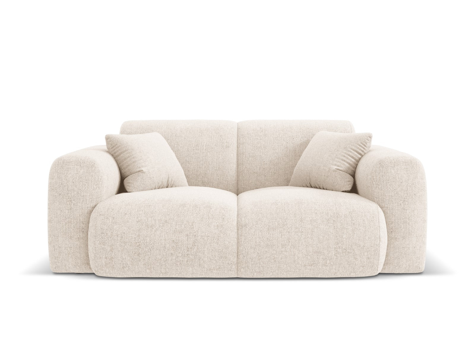 Cosmopolitan Design Bank Nolio 2-zits, chenille, lichtbeige - 95x170x7