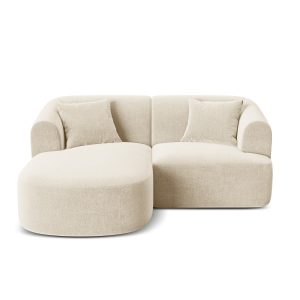 Cosmopolitan Design Modulaire hoekbank links Campi 3-zits, flueel lich Cosmopolitan Design Modulaire hoekbank links Campi 3-zits, flueel lich