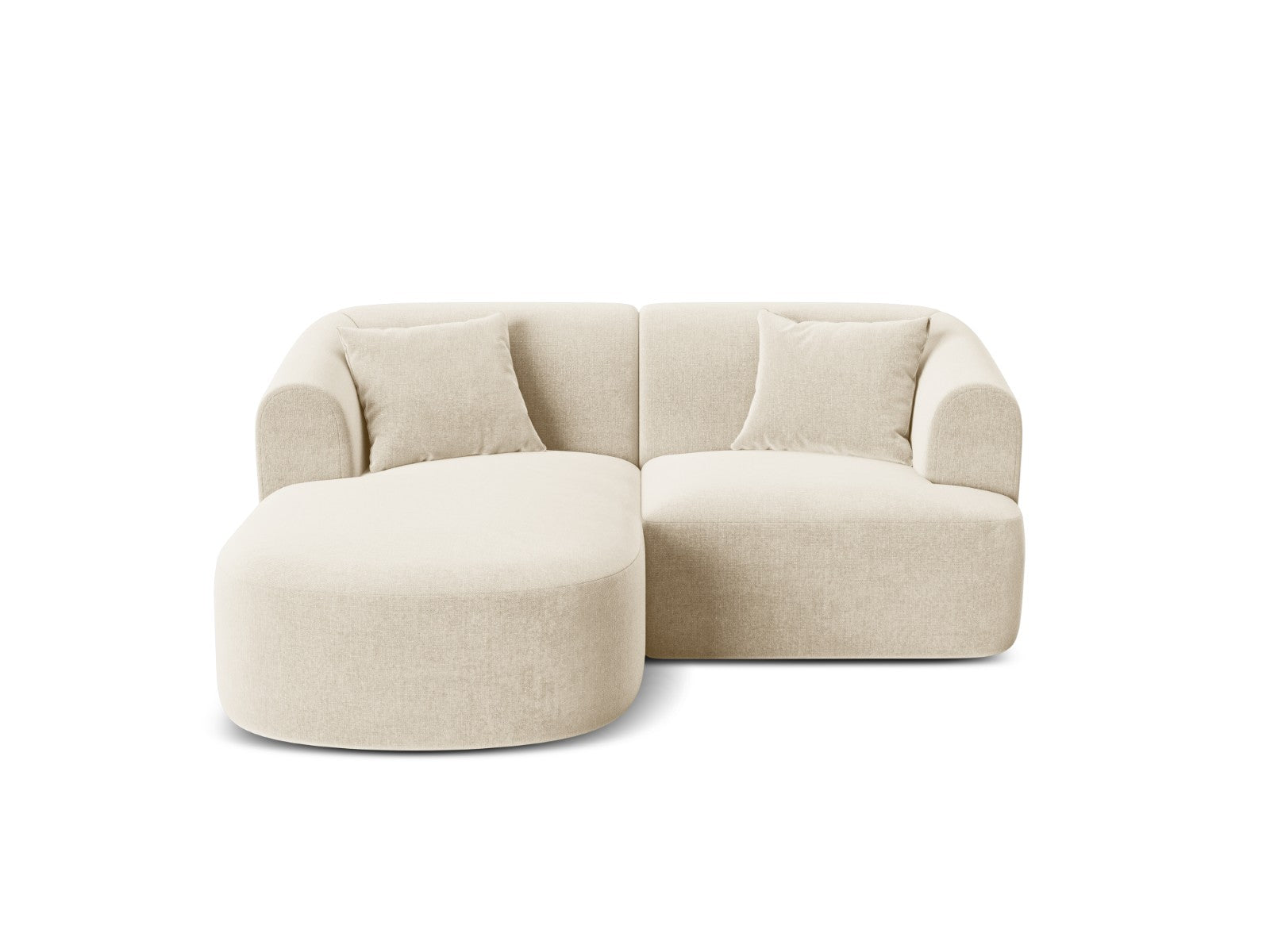 Cosmopolitan Design Modulaire hoekbank links Campi 3-zits, flueel lich