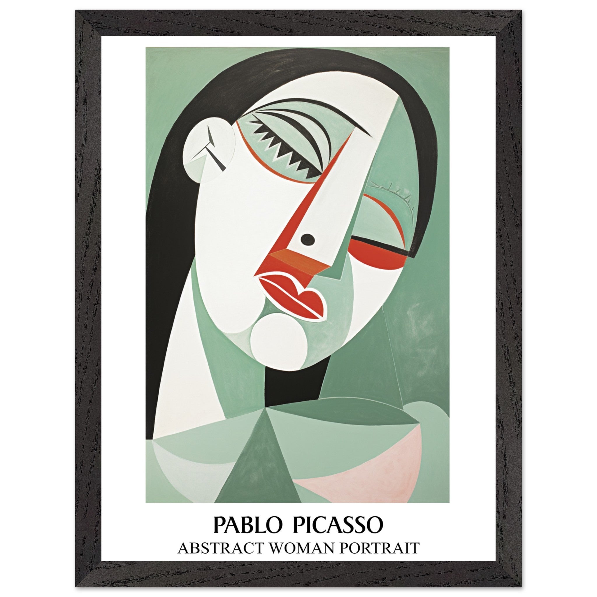 Artfulprints Poster met Lijst Pablo Picasso - Abstract woman portrait
