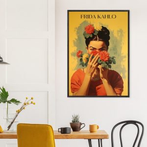 Artfulprints Poster Frida Kahlo – Behind the bloom – 70×100 cm – Geel Artfulprints Poster Frida Kahlo – Behind the bloom – 70×100 cm – Geel