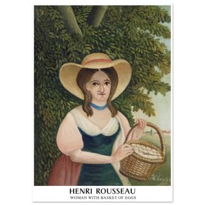 Artfulprints Poster Henri Rousseau – Woman with basket of eggs – A4 21