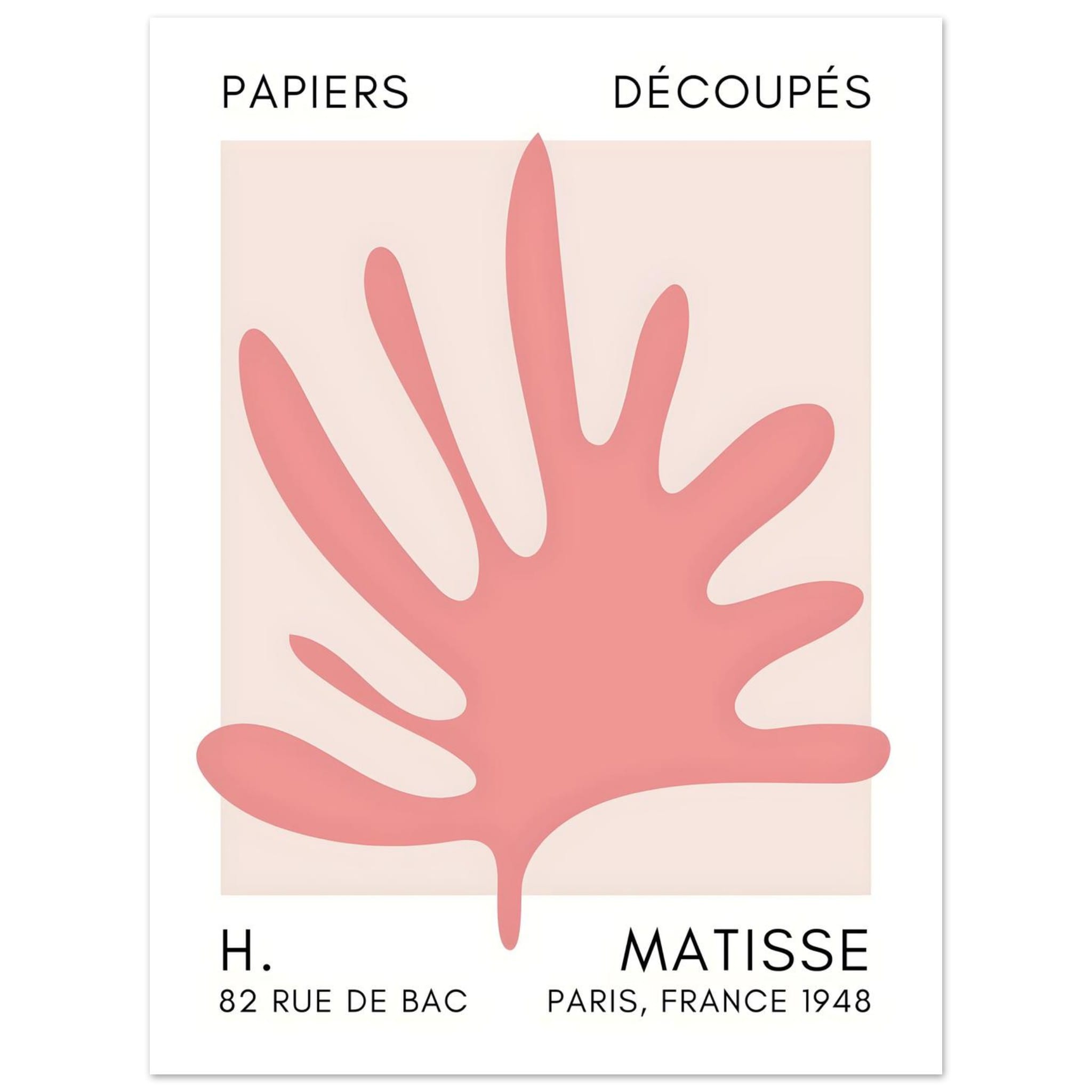 Artfulprints Poster Matisse – Coral drift taupe - 30x40 cm - Taupe