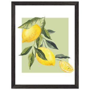 Artfulprints Poster met Lijst Fruits – Lemon tree symphony – 30×40 cm Artfulprints Poster met Lijst Fruits – Lemon tree symphony – 30×40 cm