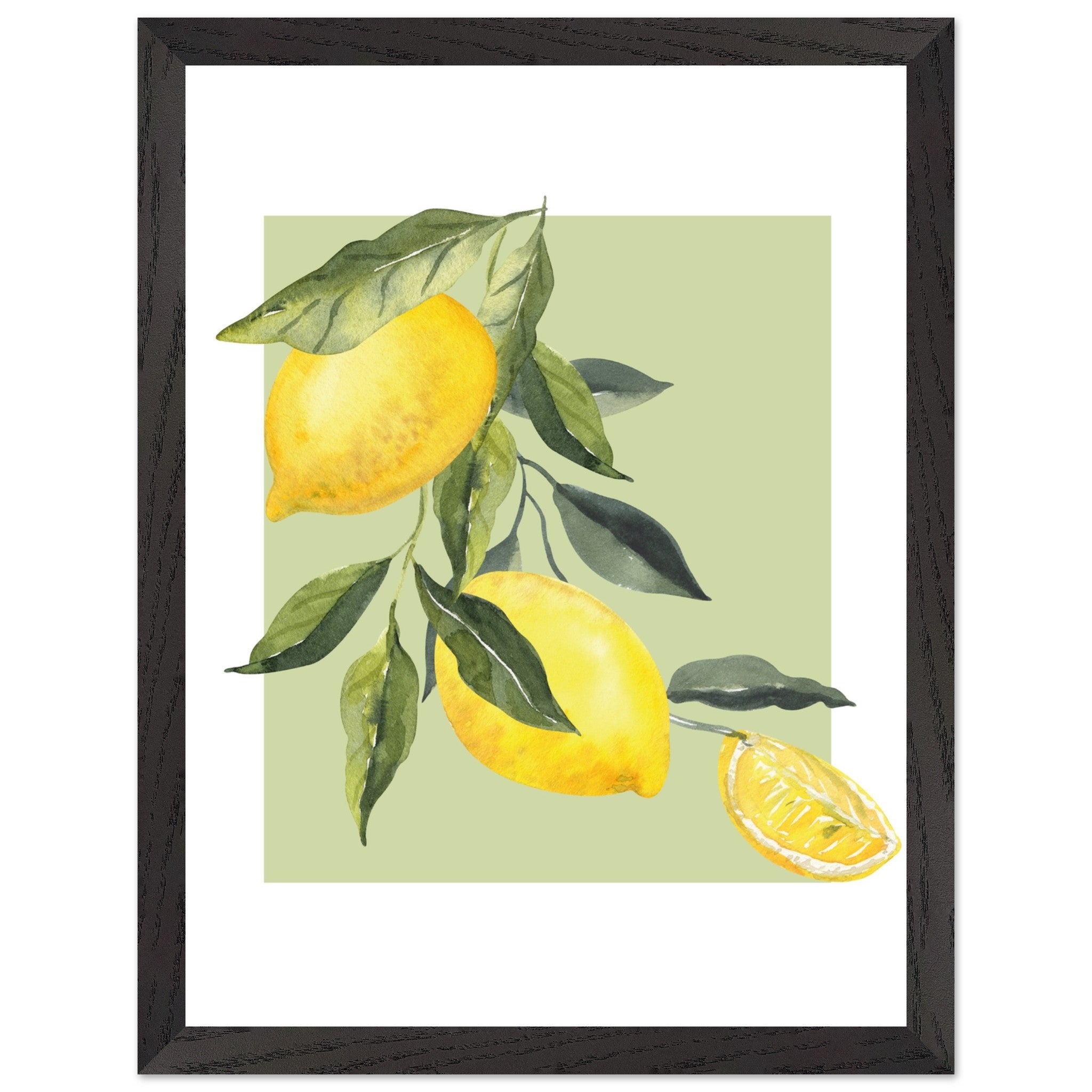 Artfulprints Poster met Lijst Fruits - Lemon tree symphony - 30x40 cm