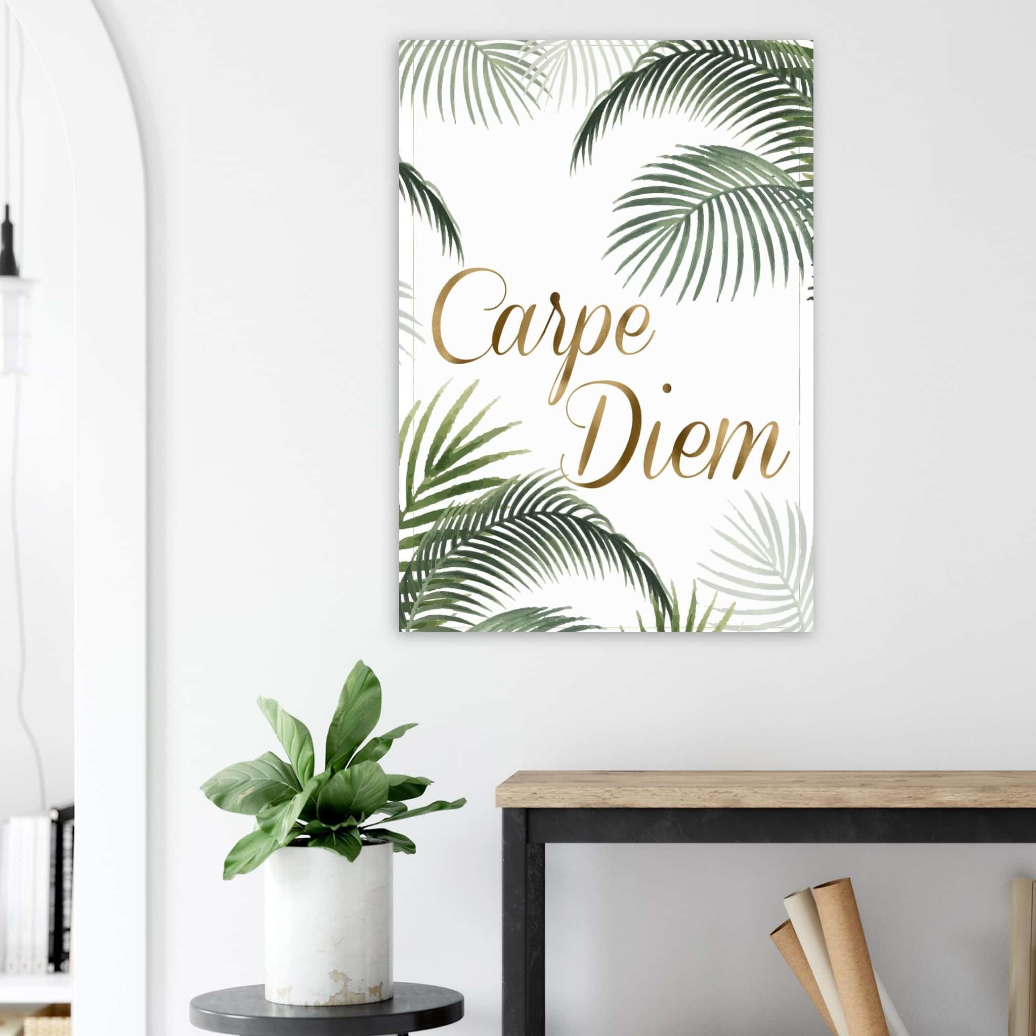 Artfulprints Poster Boho – Carpe diem - 70x100 cm - Groen