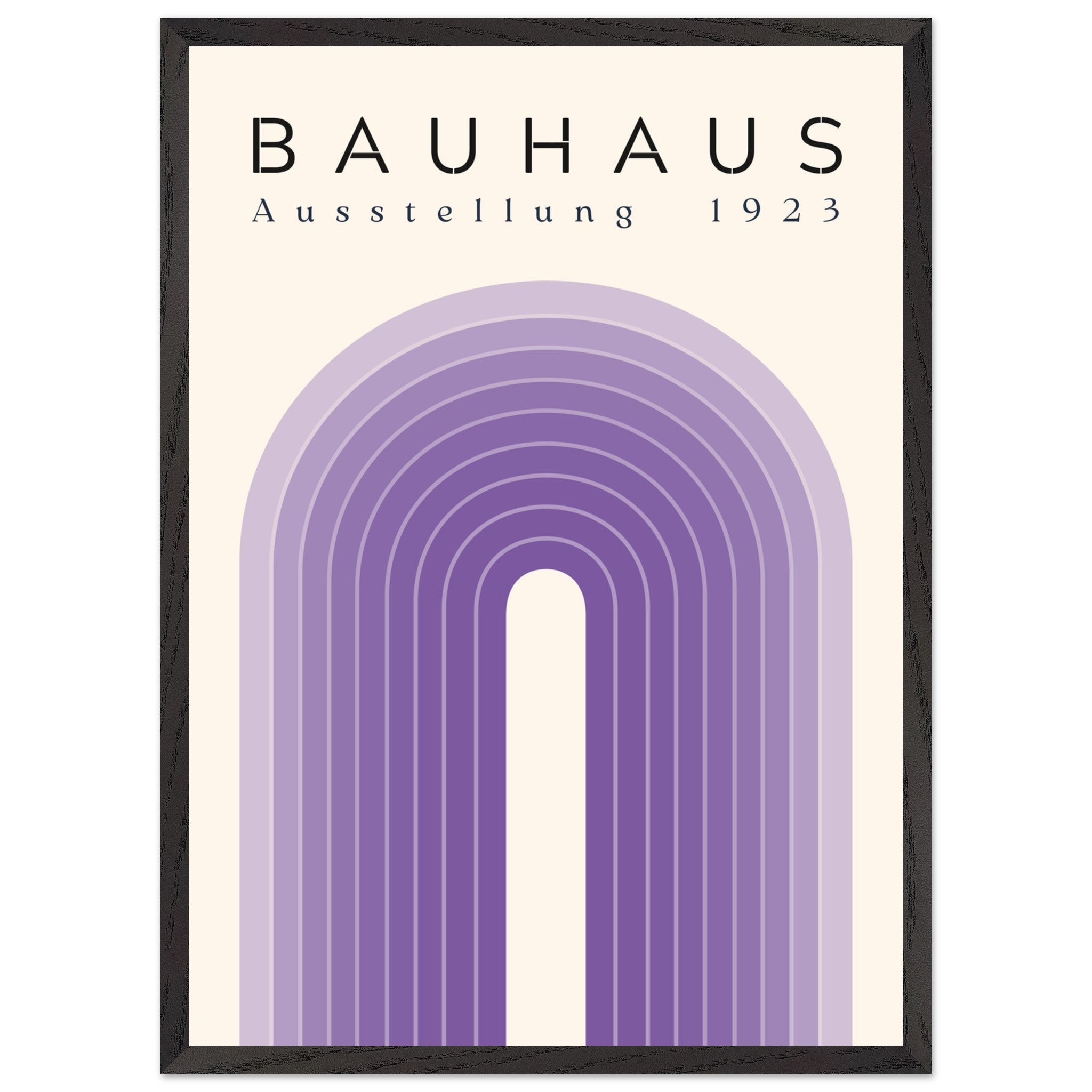 Artfulprints Poster met Lijst Bauhaus - Purple rainbow - 50x70 cm - Pa