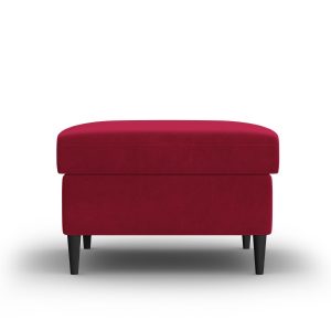 Cosmopolitan Design Poef Kyoto flueel rood – 70x70x45cm