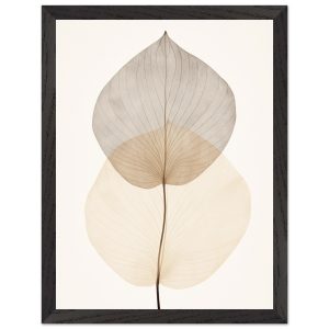 Artfulprints Poster met Lijst Japandi leaf – 30×40 cm – Taupe Artfulprints Poster met Lijst Japandi leaf – 30×40 cm – Taupe
