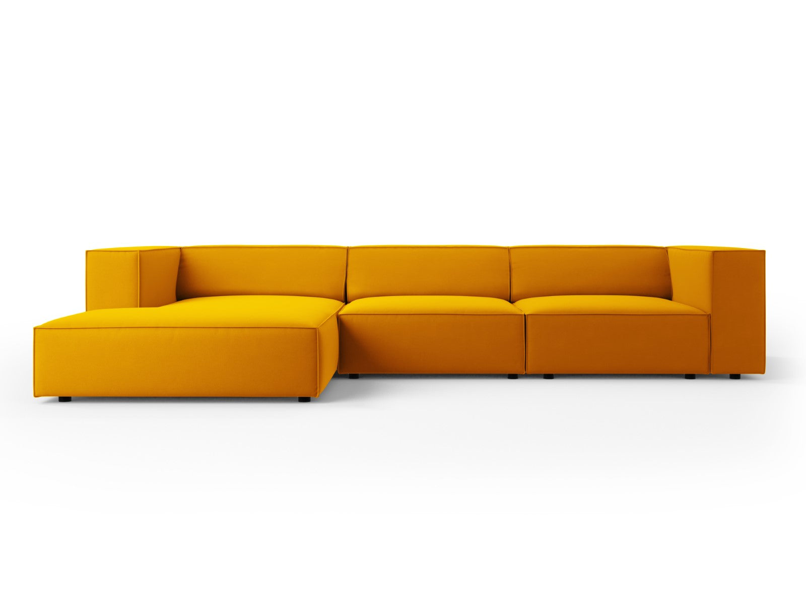 Cosmopolitan Design linker hoekbank Arendal 4-zits, flueel, geel - 166