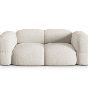 Cosmopolitan Design Bank Loretto 3-zits, structurele stof beige – 100x Cosmopolitan Design Bank Loretto 3-zits, structurele stof beige – 100x