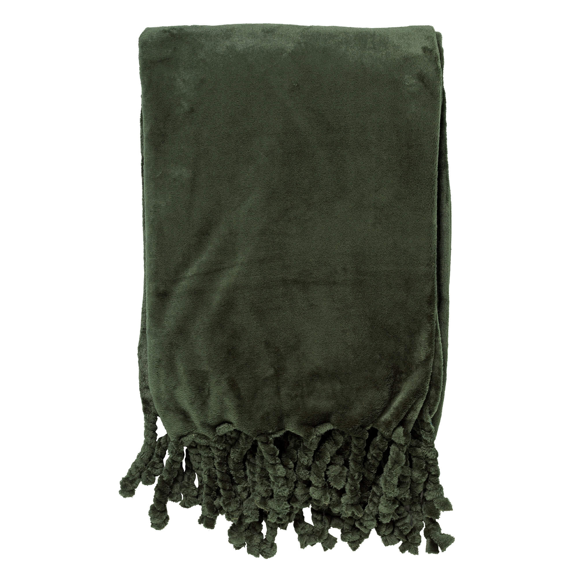 FLORIJN - Plaid 150x200 cm - grote fleece plaid met flosjes - Mountain