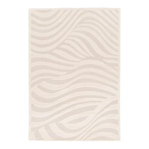 AFK Living vloerkleed Wave – reliëfeffect – wit – 120 x 170 cm