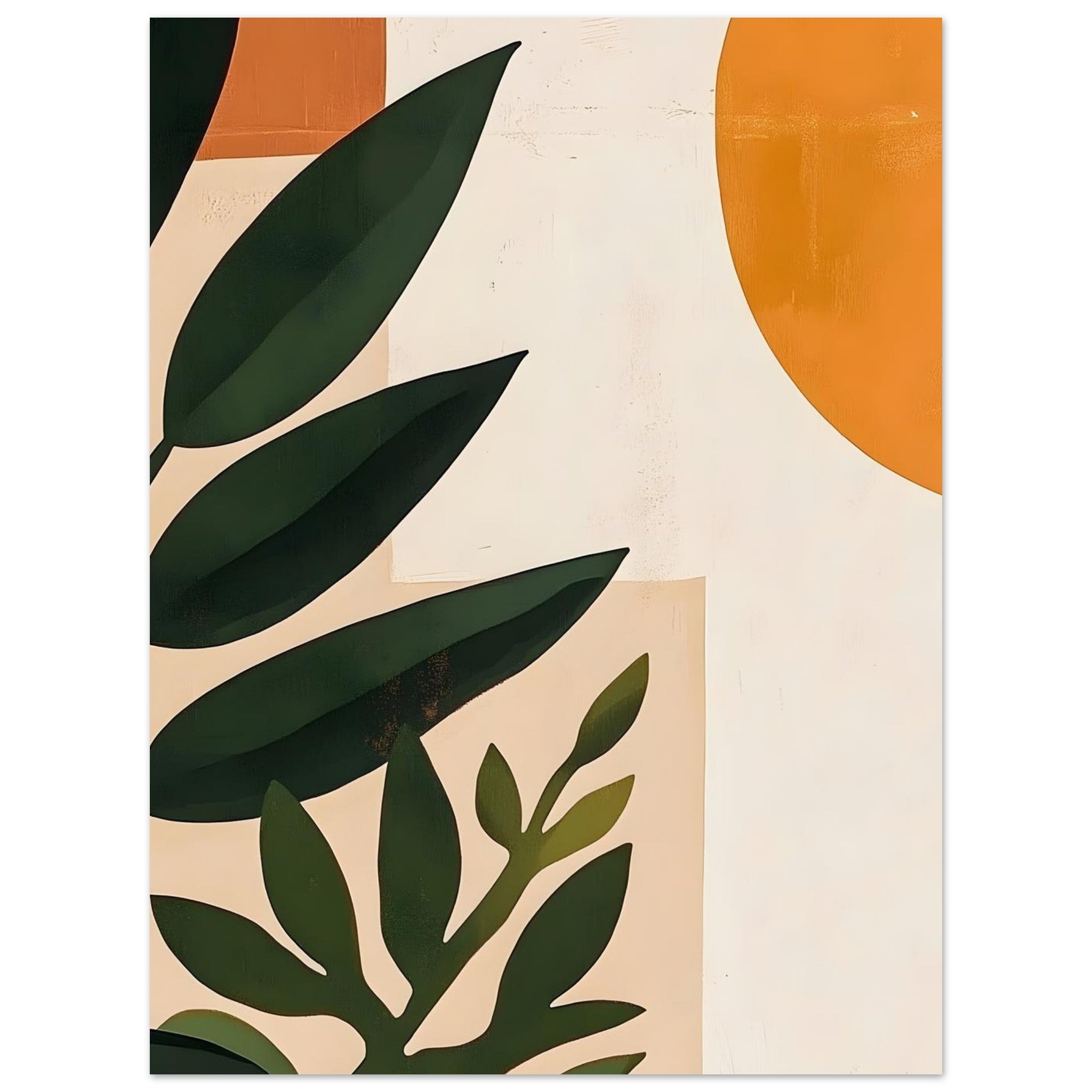 Artfulprints Poster Boho – Abstract plant - 30x40 cm - Groen