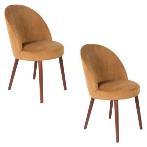 Dutchbone Barbara Eetkamerstoelen Camel – Set van 2 Dutchbone Barbara Eetkamerstoelen Camel – Set van 2