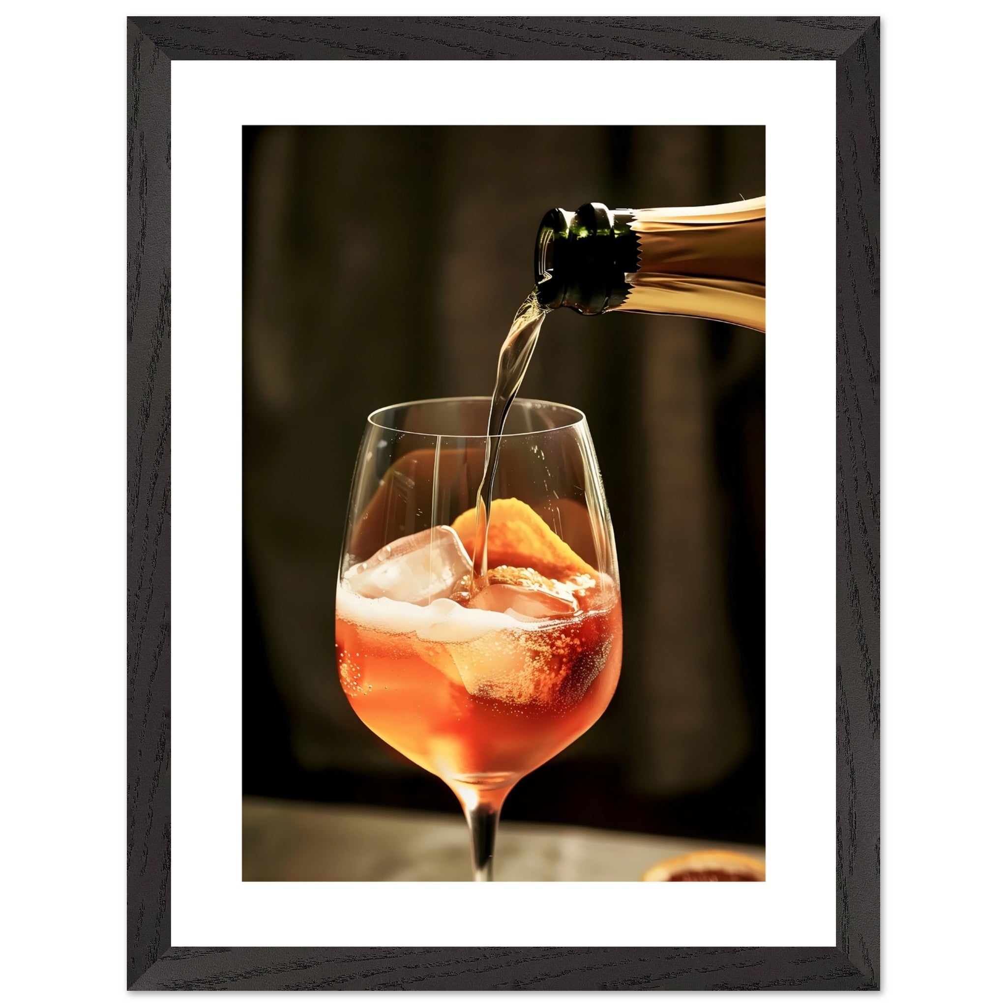 Artfulprints Poster met Lijst Aperol Spritz - Lifestyle - 30x40 cm - O