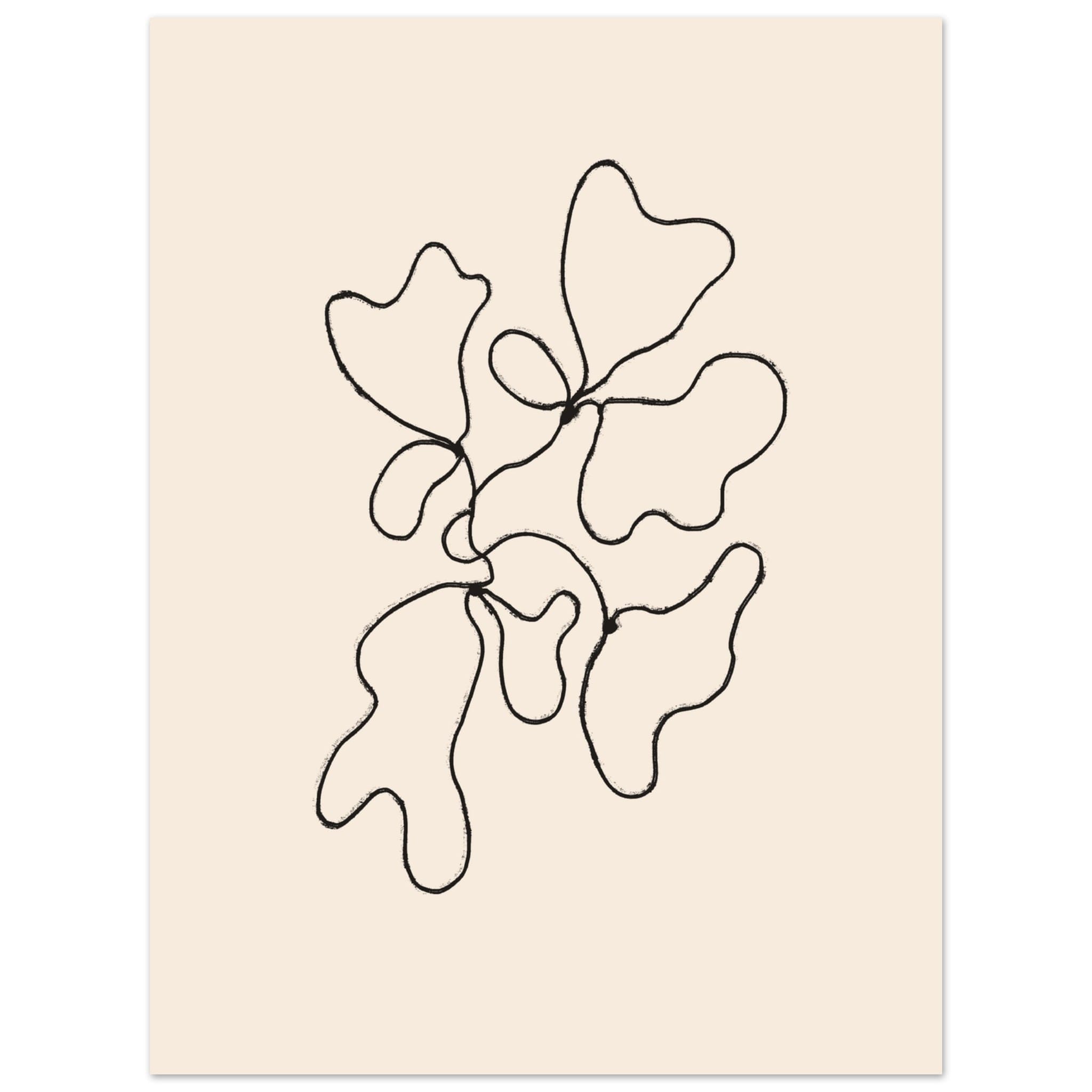 Artfulprints Abstract – Blob lined poster 30x40 cm