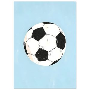 Artfulprints Poster Klassieke voetbal – 50×70 cm – Blauw Artfulprints Poster Klassieke voetbal – 50×70 cm – Blauw