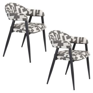 Dutchbone Miyo Eetkamerstoelen Armleuning – Set van 2 Dutchbone Miyo Eetkamerstoelen Armleuning – Set van 2