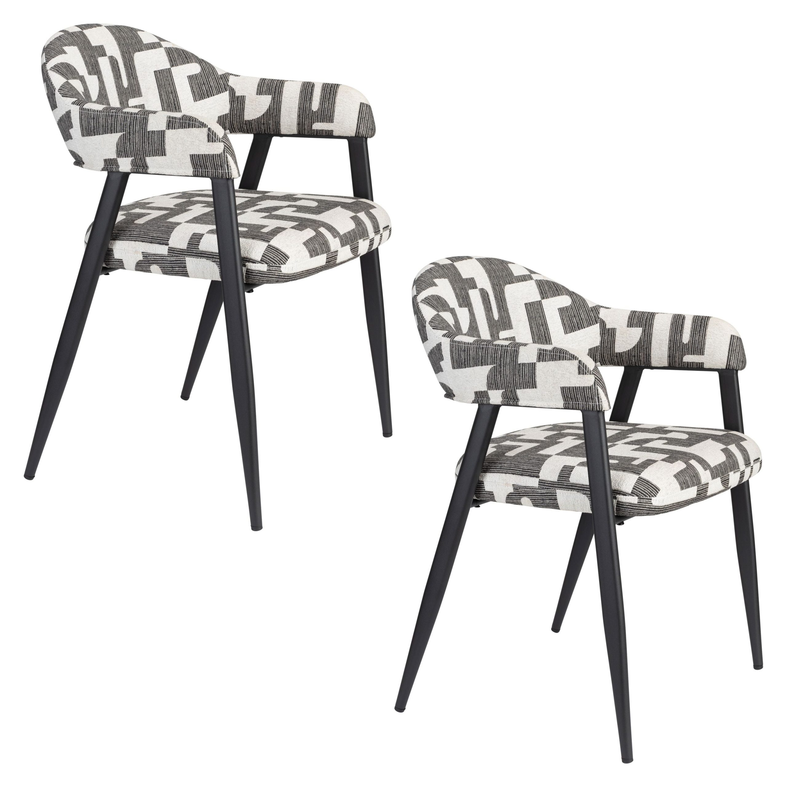 Dutchbone Miyo Eetkamerstoelen Armleuning - Set van 2