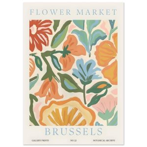 Artfulprints Poster Flower market – Brussels – A4 21×29.7 cm – Meerkle Artfulprints Poster Flower market – Brussels – A4 21×29.7 cm – Meerkle