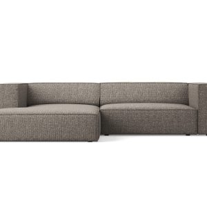 Cosmopolitan Design linker hoekbank Arendal 3-zits, chenille, grijs – Cosmopolitan Design linker hoekbank Arendal 3-zits, chenille, grijs –
