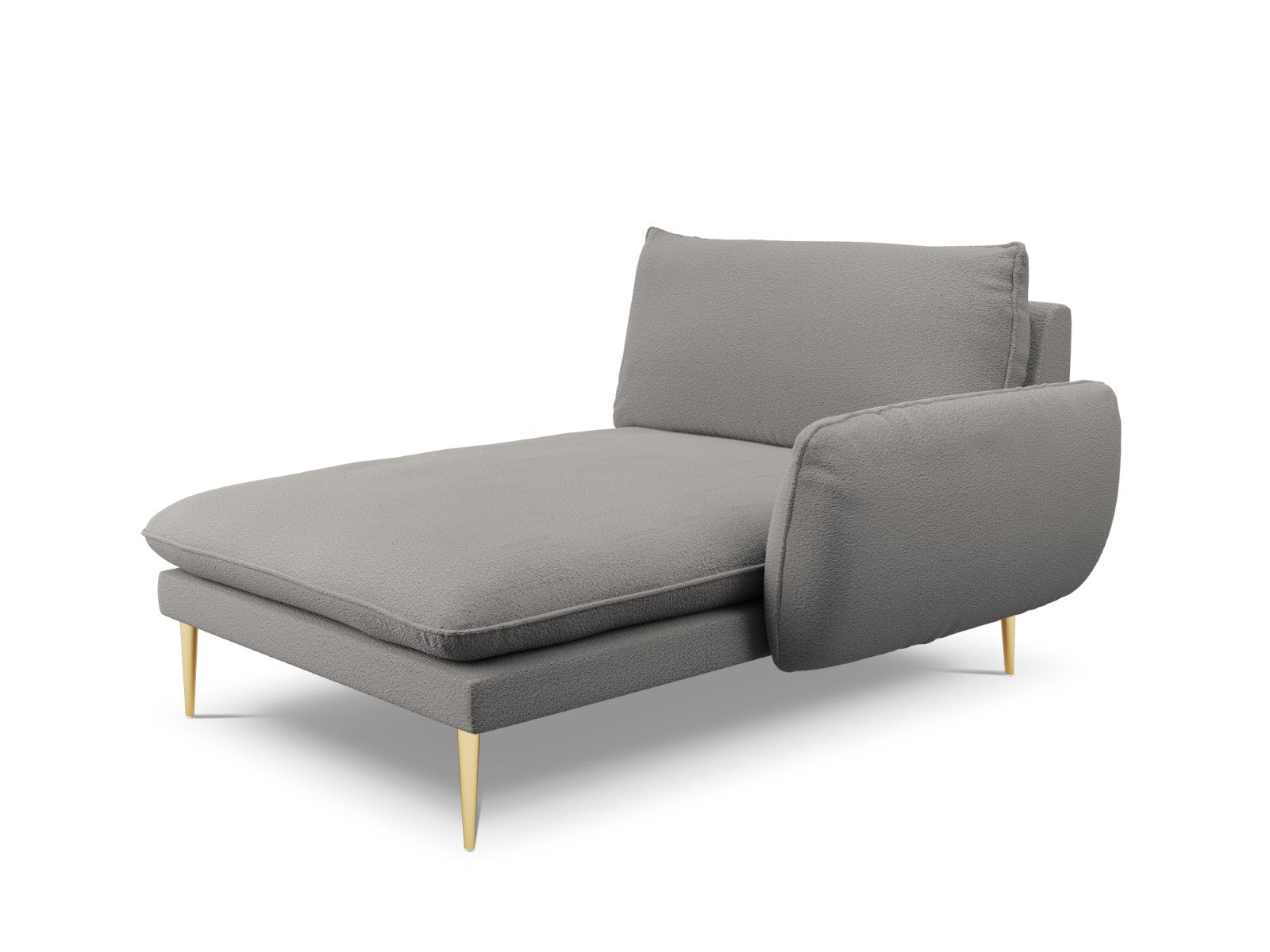 Cosmopolitan Design rechter chaise longue Vienna boucle, grijs - 170x1
