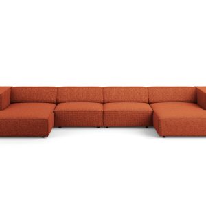 Cosmopolitan Design Panoramische bank Arendal 6-zits, chenille, terrac Cosmopolitan Design Panoramische bank Arendal 6-zits, chenille, terrac