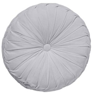 KAJA – sierkussen Ø40 cm – rond – velvet – Micro Chip – grijs KAJA – sierkussen Ø40 cm – rond – velvet – Micro Chip – grijs