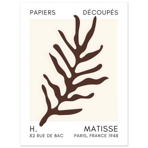 Artfulprints Poster Matisse – Ocean flora brown – 30×40 cm – Bruin Artfulprints Poster Matisse – Ocean flora brown – 30×40 cm – Bruin
