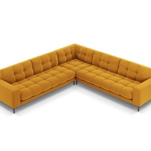 Cosmopolitan Design Symmetrische hoekbank Bali 6-zits, flueel, geel – Cosmopolitan Design Symmetrische hoekbank Bali 6-zits, flueel, geel –