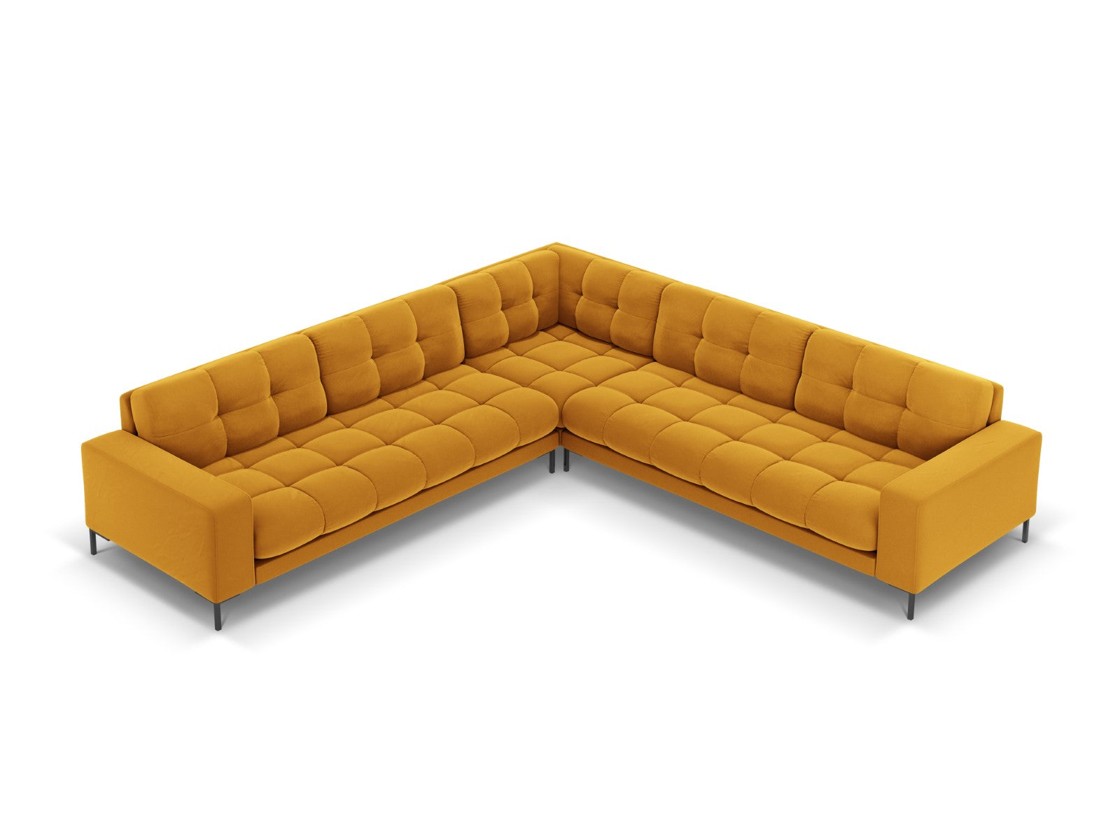 Cosmopolitan Design Symmetrische hoekbank Bali 6-zits, flueel, geel -